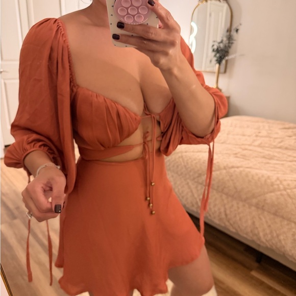 Rust Orange Dress - Picture 4 of 6